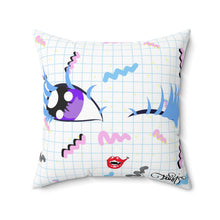 Load image into Gallery viewer, Retro Vampire BB Spun Polyester Square Pillow