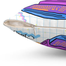 Load image into Gallery viewer, 80's Computer BB Spun Polyester Square Pillow