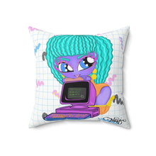 Load image into Gallery viewer, 80's Computer BB Spun Polyester Square Pillow