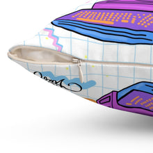 Load image into Gallery viewer, 80's Computer BB Spun Polyester Square Pillow