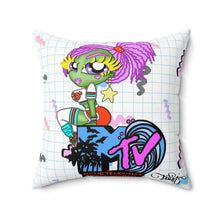 Load image into Gallery viewer, 80's MTV BB Spun Polyester Square Pillow