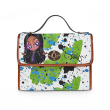 Load image into Gallery viewer, Canvas Handbag — Cute Lizeth Splash Print Waterproof Canvas Bag