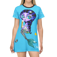 Load image into Gallery viewer, Bright Eyes Mermaid T-Shirt Dress