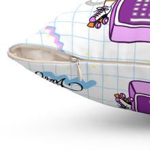 Load image into Gallery viewer, 80's Dial Up Phone BB Spun Polyester Square Pillow