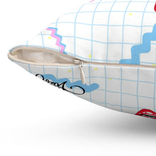 Load image into Gallery viewer, Retro Vampire BB Spun Polyester Square Pillow