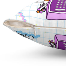 Load image into Gallery viewer, 80's Dial Up Phone BB Spun Polyester Square Pillow