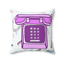 Load image into Gallery viewer, 80's Dial Up Phone Spun Polyester Square Pillow