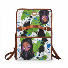 Load image into Gallery viewer, Canvas Handbag — Cute Lizeth Splash Print Waterproof Canvas Bag