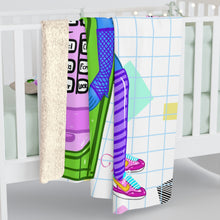 Load image into Gallery viewer, 80's Cordless Phone BB Sherpa Fleece Blanket