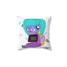 Load image into Gallery viewer, 80's Computer BB Spun Polyester Square Pillow