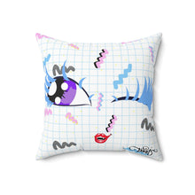 Load image into Gallery viewer, Retro Vampire BB Spun Polyester Square Pillow