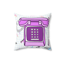 Load image into Gallery viewer, 80's Dial Up Phone Spun Polyester Square Pillow