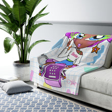 Load image into Gallery viewer, 80's Dial Up Phone BB Sherpa Fleece Blanket