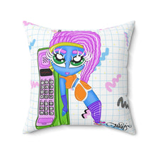 Load image into Gallery viewer, 80's Cordless phone BB Spun Polyester Square Pillow