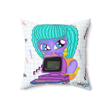 Load image into Gallery viewer, 80's Computer BB Spun Polyester Square Pillow