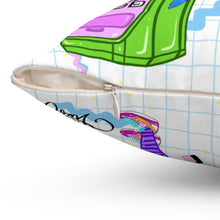 Load image into Gallery viewer, 80's Cordless phone BB Spun Polyester Square Pillow