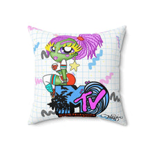 Load image into Gallery viewer, 80's MTV BB Spun Polyester Square Pillow