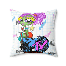 Load image into Gallery viewer, 80's MTV BB Spun Polyester Square Pillow