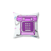 Load image into Gallery viewer, 80's Dial Up Phone Spun Polyester Square Pillow