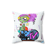 Load image into Gallery viewer, 80's MTV BB Spun Polyester Square Pillow