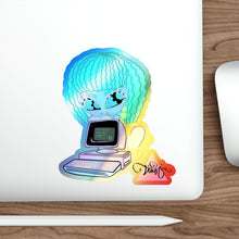 將圖片載入圖庫檢視器 80's Computer BB Holographic Die-cut Stickers