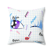 Load image into Gallery viewer, Retro Vampire BB Spun Polyester Square Pillow