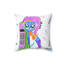 Load image into Gallery viewer, 80's Cordless phone BB Spun Polyester Square Pillow