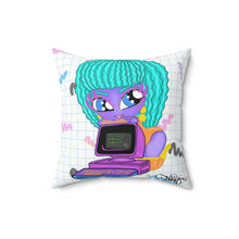 Load image into Gallery viewer, 80's Computer BB Spun Polyester Square Pillow