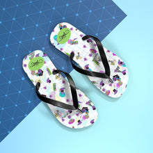 Load image into Gallery viewer, 80's BBs All Over Print White Flip Flops