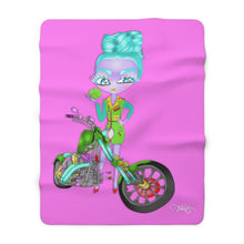 Load image into Gallery viewer, Bunny Good Luck Sherpa Fleece Blanket