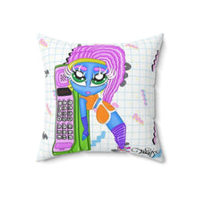 Load image into Gallery viewer, 80&#39;s Cordless phone BB Spun Polyester Square Pillow
