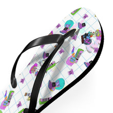 Load image into Gallery viewer, 80's BBs All Over Print White Flip Flops