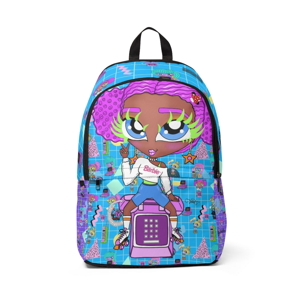 80's Dial Up Phone BB Unisex Fabric Backpack