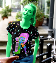 Load image into Gallery viewer, 80s Cordless Phone BB Crop Tee