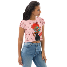 Load image into Gallery viewer, Briana All-Over Print Crop Tee