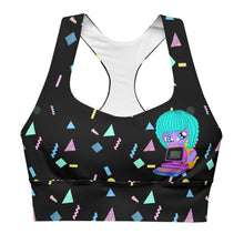 Load image into Gallery viewer, 80s Computer BB Longline sports bra