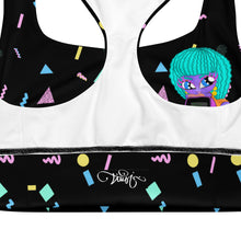 Load image into Gallery viewer, 80s Computer BB Longline sports bra