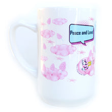 Load image into Gallery viewer, Tootsie "Peace and Love" Litho Printed 12 oz. Ceramic Coffee Mug