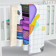 Cargar imagen en el visor de la galería, 80&#39;s Computer BB Sherpa Fleece Blanket
