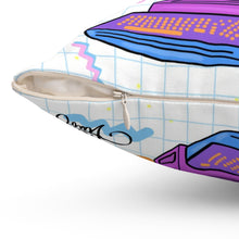 Load image into Gallery viewer, 80&#39;s Computer BB Spun Polyester Square Pillow
