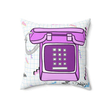 Load image into Gallery viewer, 80&#39;s Dial Up Phone Spun Polyester Square Pillow
