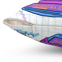 Load image into Gallery viewer, 80&#39;s Computer BB Spun Polyester Square Pillow
