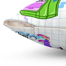 Load image into Gallery viewer, 80&#39;s Cordless phone BB Spun Polyester Square Pillow
