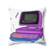 Load image into Gallery viewer, 80&#39;s computer Spun Polyester Square Pillow
