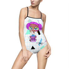 Load image into Gallery viewer, 80&#39;s Dial Up Phone BB Women&#39;s One-piece Swimsuit
