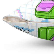 Load image into Gallery viewer, 80&#39;s Retro Cordless Phone Spun Polyester Square Pillow
