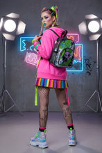 Load image into Gallery viewer, Clear Stadium Backpack — Cute Kawaii Calo Doll Splash Design, Transparent Game Day Bag
