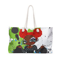 Load image into Gallery viewer, Weekender Bag — Bold Red-Haired Briana Diva Graphic Travel Tote
