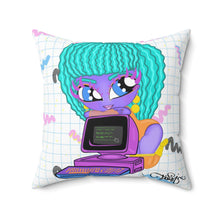 Load image into Gallery viewer, 80&#39;s Computer BB Spun Polyester Square Pillow

