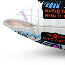 Load image into Gallery viewer, 80&#39;s MTV BB Spun Polyester Square Pillow
